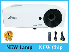 NEW Lamp - NEW Chip ViviTek D555WH XGA DLP Projector 3000 ANSI HD 1080p w/Bundle
