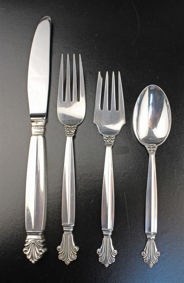 2本セット ジョージジェンセン アカンサス ナイフ スターリング