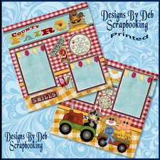 COUNTY FAIR Premade Scrapbook Pages Paper Piecing printed layout DBDS