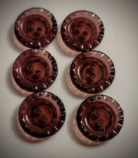 1/2" 2-Hole 'Crystal' Burgundy Craft And Clothing Buttons