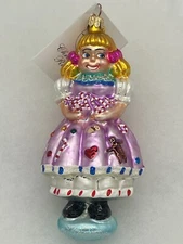 Vintage NEW Christopher RADKO 2000 PEPPERMINT PATTI Glass Ornament 00-066-0