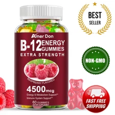 Vitamin B12 Gummies 4500mcg, High Absorption Vitamin B-12 Energy Gummy
