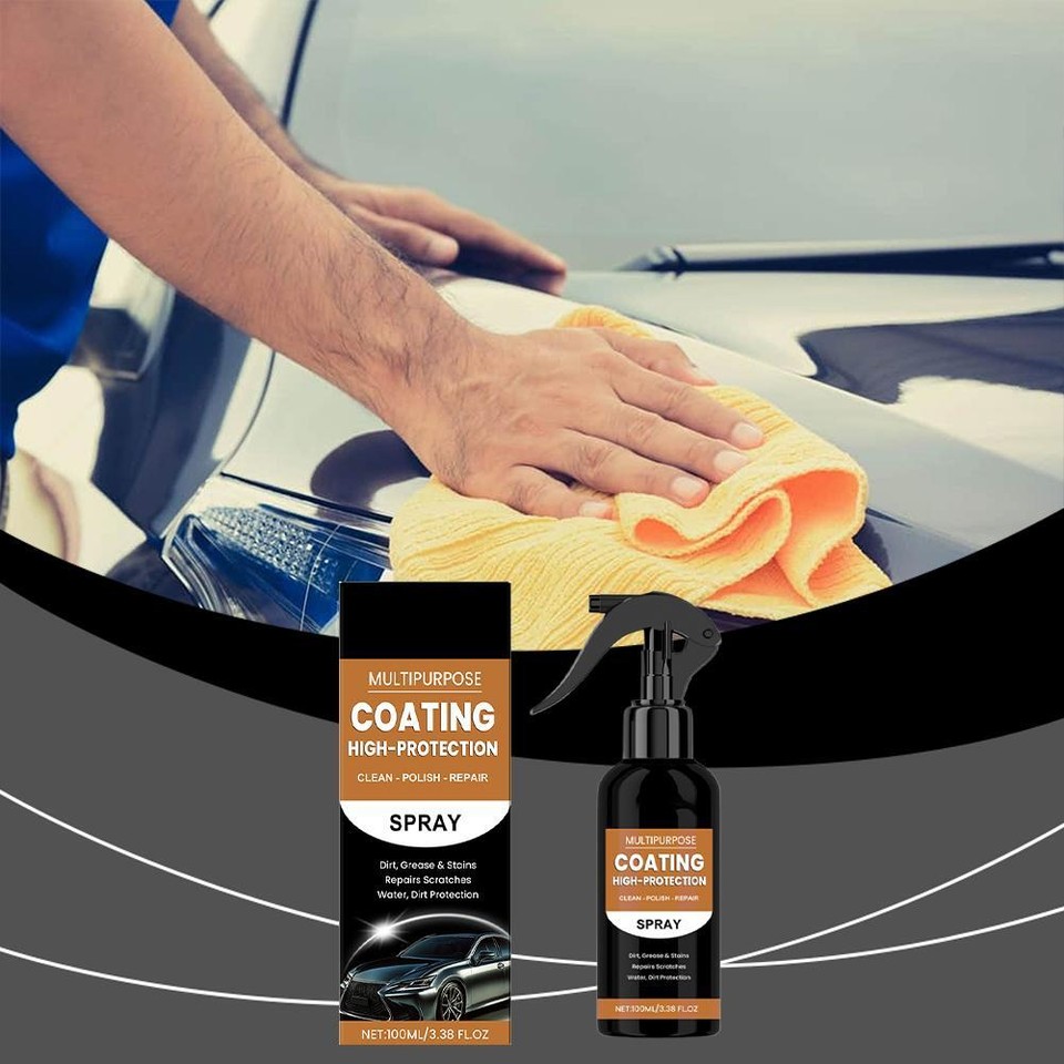2 Stück Turbo Shine Nexa Spray, 3-in-1 Autolack-Schnellspray Mit