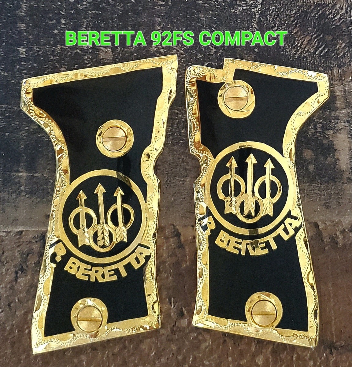 Classic Beretta 92fs Compact Size gun grips Mexican Cachas