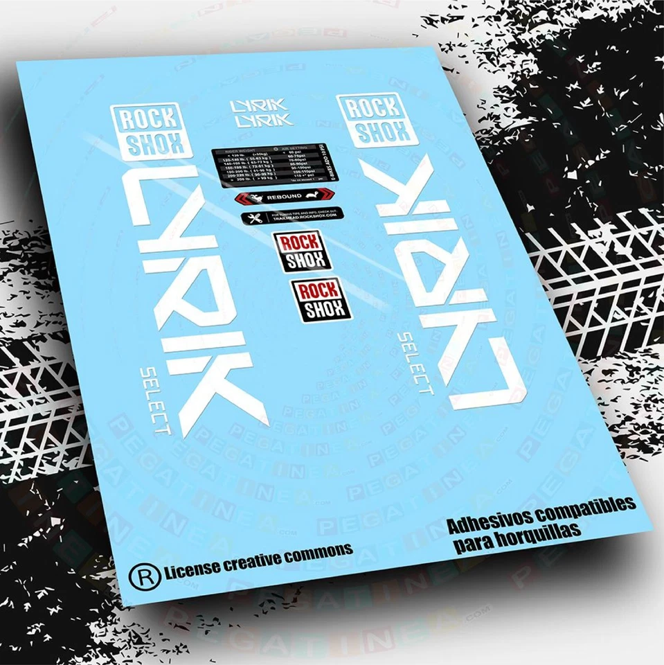 - MARKENLOS/GENERISCH - GABELAUFKLEBER ROCKSHOX LYRIK SELECT 2023- 2024 SET DECALS WP538