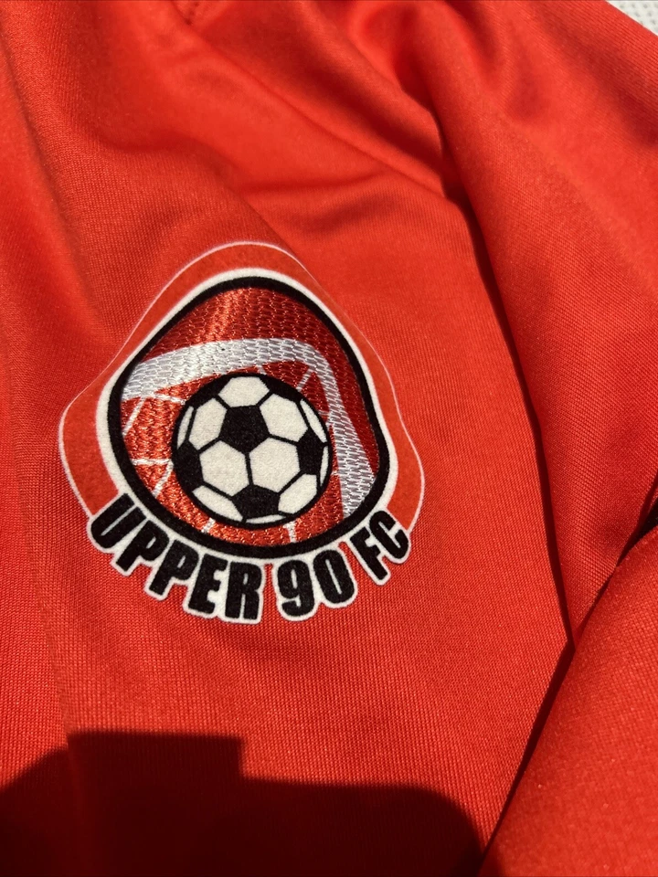 Chaqueta Hummel Upper 90 FC Cremallera Completa Negra Roja Rayas de Carreras Grande Fútbol Fútbol Foto 3 de 4