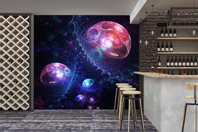 3D Leuchtende Qualle M74 Tapete Wandbild Selbstklebend Abnehmbare Aufkleber Romy
