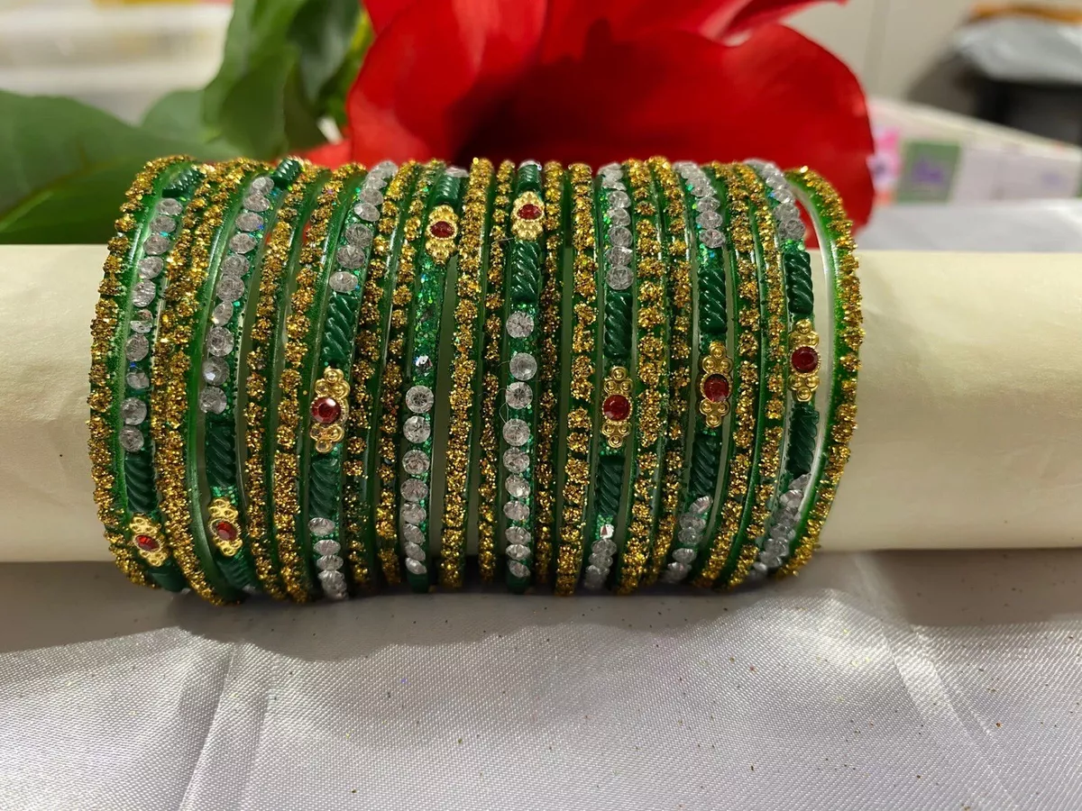 Bangles green clearance