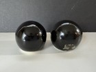 (2) NWT Vintage MCM Black Orb Small Ball Salt & Pepper Shakers - Taiwan — photo 2
