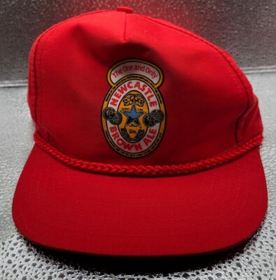 Vintage Newcastle Brown Ale Red Rope ''Broken'' Snapback Men's Cap Hat #YZ