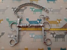 4 3/4" Kirschwalze Pelham. Pferdegebiss. Nie benutzt worden.