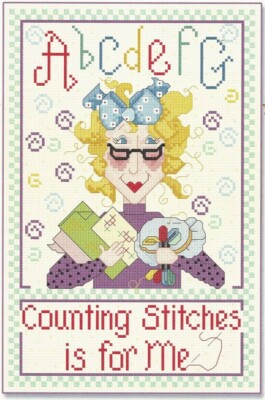 Abcdefg Pattern COUNTING STITCHES IS FOR ME--ABCDEFG--Sewing--Lady--Counted Cross ...