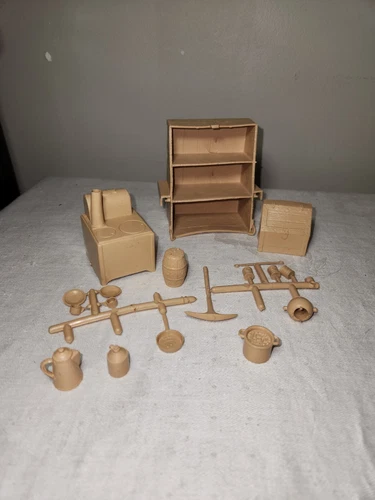 Vintage Marx? Ideal? Western Wagon Buckboard Chuck Wagon Accessories  6" Figures
