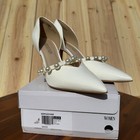 Dream Pairs Women's Sleek White High Heels Pearl Dress Shoes Size 9