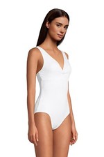 Lands End Women's Modest Pixie Twist Front One Piece Size 2 Tall 90 9B363