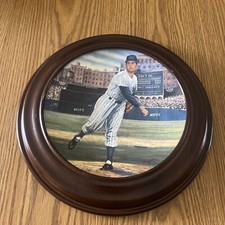 Don Larsen Baseball Bradford Exchange Collector Plate In Wood Frame Free Ship