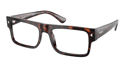 New PRADA Eyeglasses VPR A01 17N-1O1 55-19 145 Dark Havana Tortoise Frames