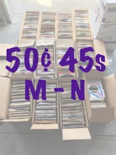 50¢ 45s - Mixed Genres & Years - VG - NM Flat $5.00 Shipped -Buy 2 Minimum - M-N