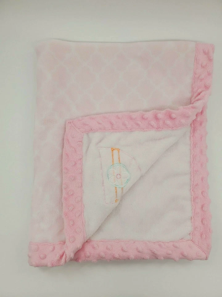 Manta Sumersault Bebé Niña 3d Tortuga Minky Punto Rosa Blanco Arrugado Niña B79 Foto 3 de 4