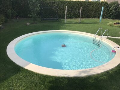 Beckenrandsteine Beton Pool rund Rundbecken Randsteine Rundpool Betonsteine