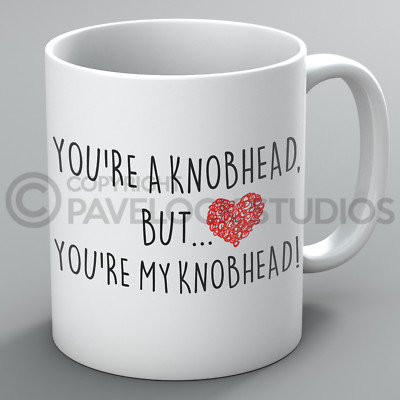 Valentinstag Tasse Du bist ein Knopfkopf lustig unhöflich Geschenk für Ihn Freund Ehemann