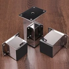SET OF 4 / 50x50 CHROME furniture foot furniture feet plinth feet cabinet foot sofa foot foot N053