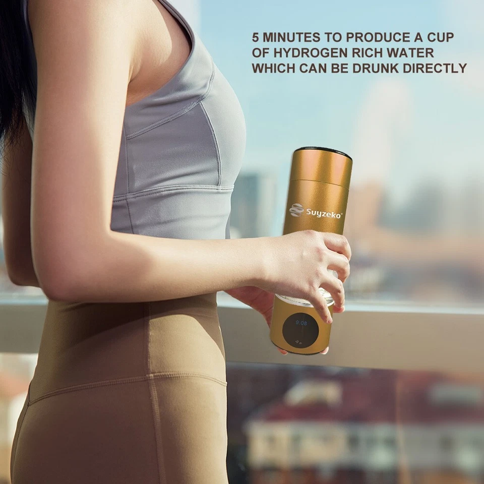 230ml Portable Hydrogen Rich Water Maker Alkaline Bottle Cup Ionizer Generator - Image 2 of 4