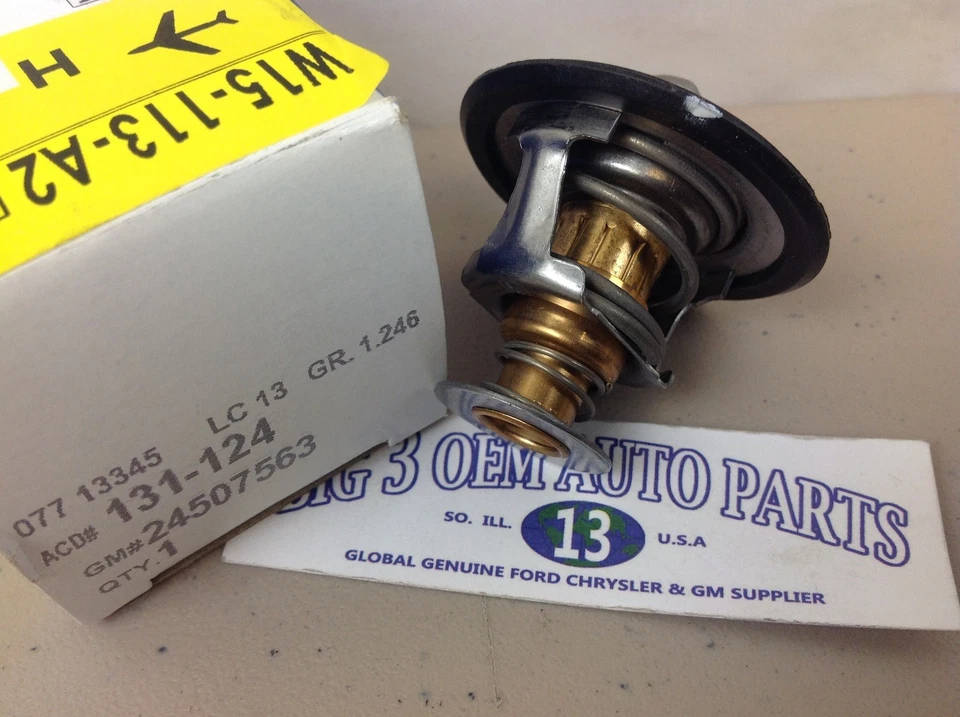 Chevrolet Pontiac Buick Engine Coolant 195 Degree Thermostat Seal new OEM - Image 2 of 2