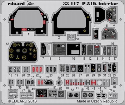 Eduard 1/32 P-51K Mustang Cockpit (Tamiya) 33117