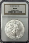 2000 Silver Eagle NGC MS69