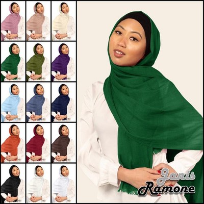 Premium Modal Baumwolle Hijab Damen weiches Kopftuch Halstuch lang Hijab Schals Tuch