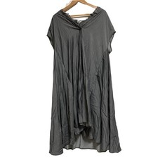 as know as de base French Sleeve Long Dress with Lace, Size F, Gray Women USED