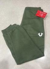 TRUE RELIGION Youth Olive Green Jogger Sweatpants Size S