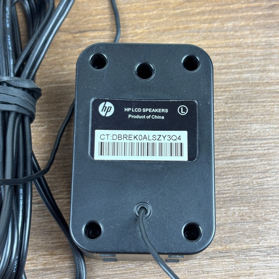 HP LCD Computer Speakers USB Powered 3.5mm Audio Jack Black - Image 2 of 4