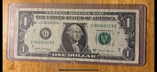 $1 Fancy Serial Number Low Serial Number G00000319E Collectible 