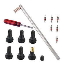 Tire Valve Stem Tool Remover  Installation, 6 Pcs TR412 Snap-in Valve 14 Pcs
