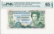 Government of the Falkland Islands Falkland Islands 10 Pounds 2011  PMG  65EPQ