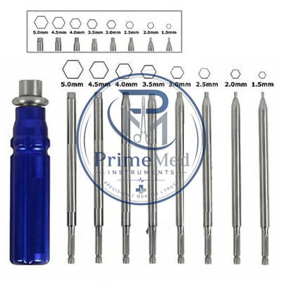 Orthopedic Bone Screwdriver Set With Quick Coupling Handle Surgical Instruments