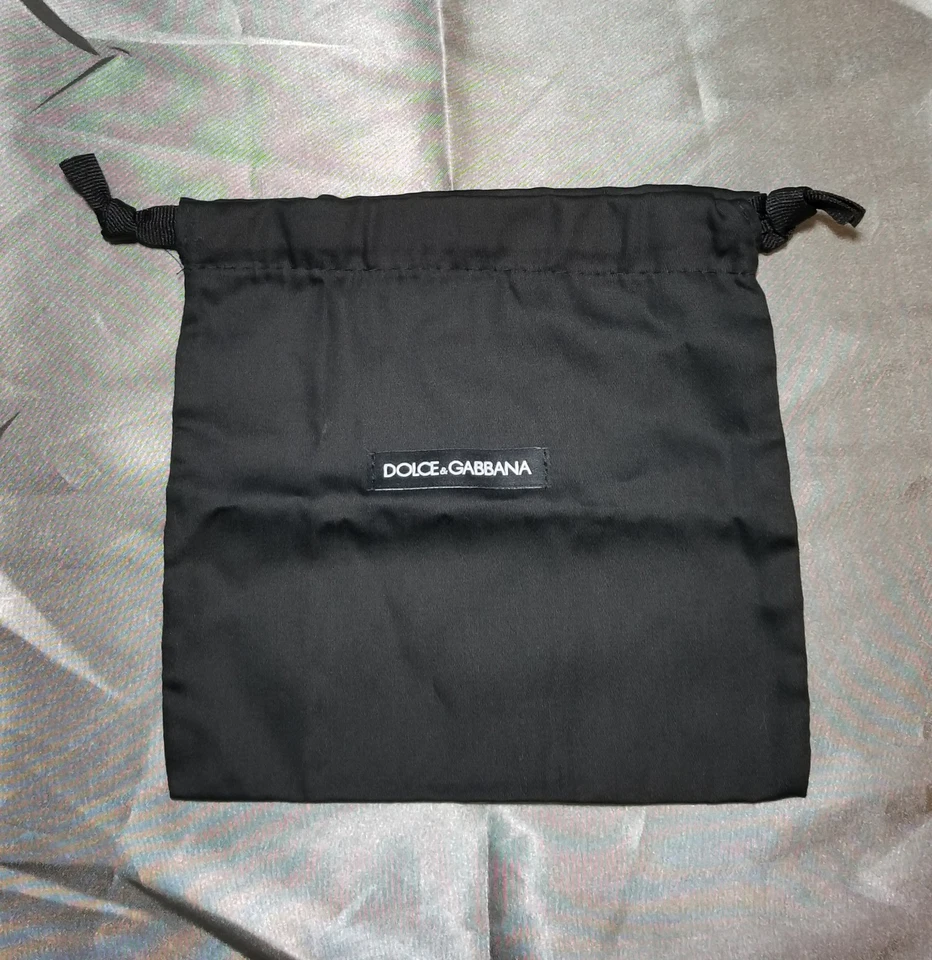 Dolce & Gabbana черный мешок для пыли на шнурке дорожное хранение 8 x 8 дюймов и сертификат - Изображение 3 из 4