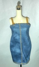 Mattel Barbie Fashionistas Curvy Dolled Up Denim Dress