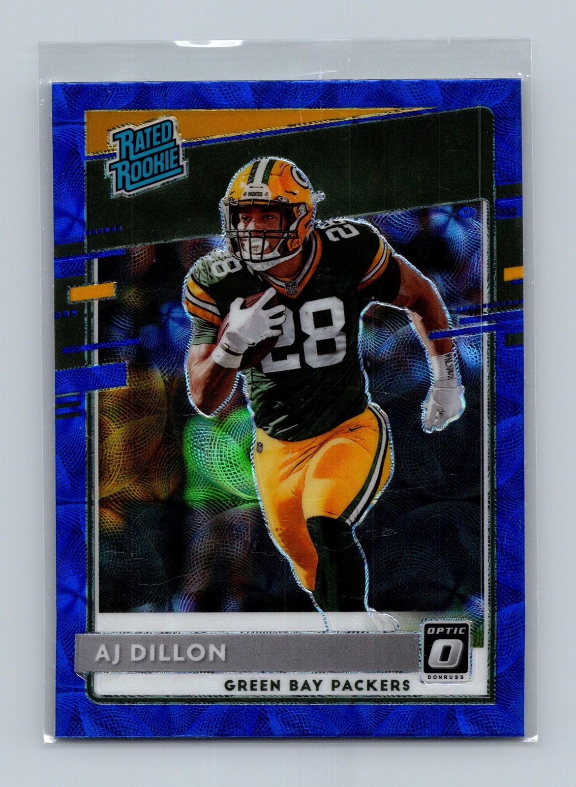 2020 Donruss Optic #174 AJ Dillon Blue Scope