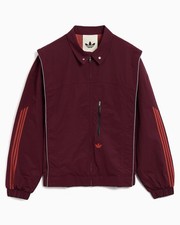 Unisex Size XL Adidas OG LA Windbreaker Jacket Mesh Lined Maroon Full Zip JX6182