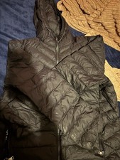 Polo Ralph Lauren Performance Quilted Hooded Puffer Jacket Black Brown SP