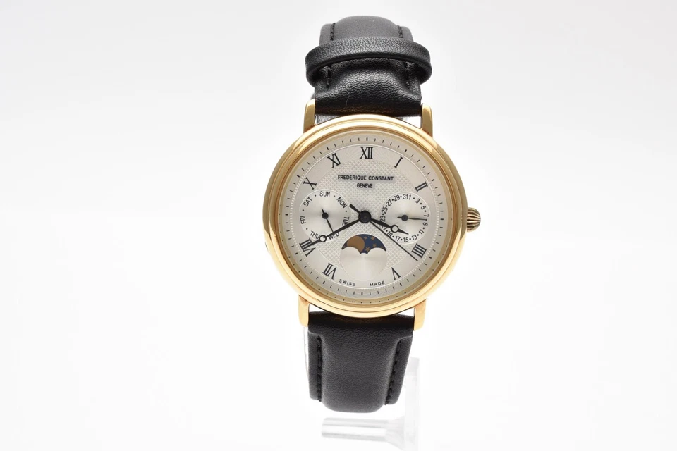 ▶️[N MINT]Frederique Constant GENEVE Moonphase Chronograph Men's From JAPAN #200 - Image 4 of 4