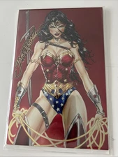 WHITE WIDOW #5 METAL VIRGIN JAMIE TYNDALL WONDER WOMAN SIGN  & REMARK METAL COA
