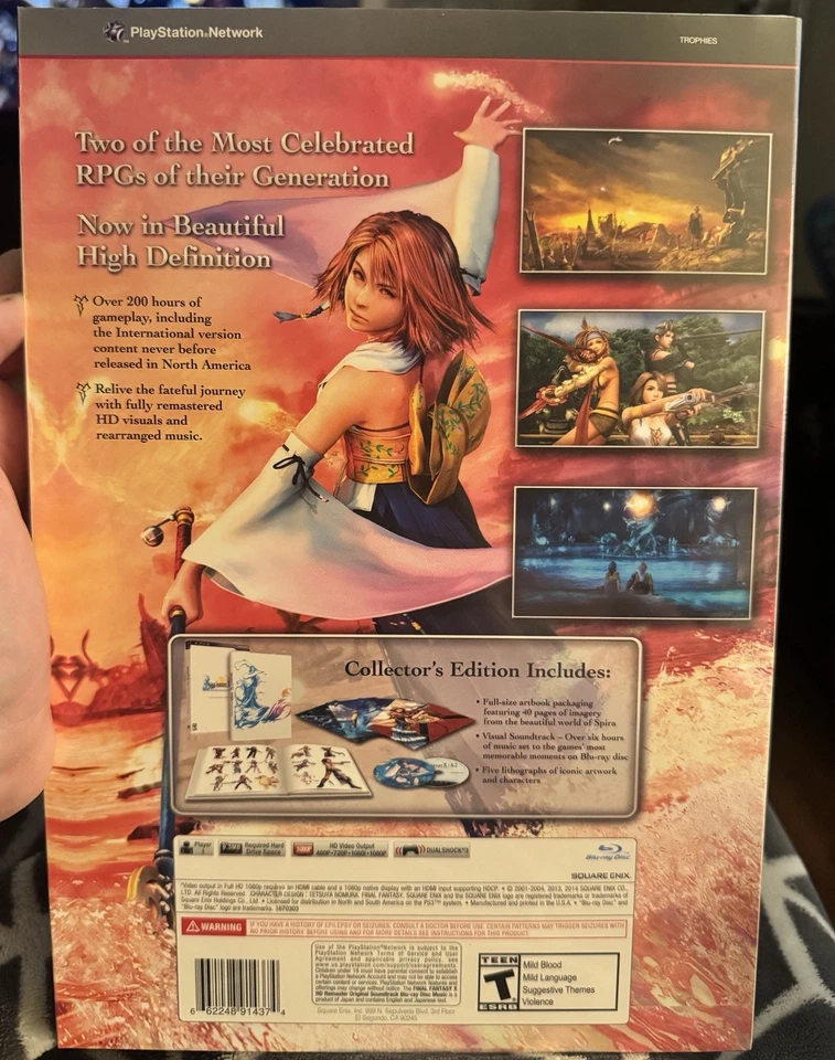 Final Fantasy X/X-2 HD Remaster Collector's Edition PlayStation 3, 2014) PS3 New - Image 2 of 2