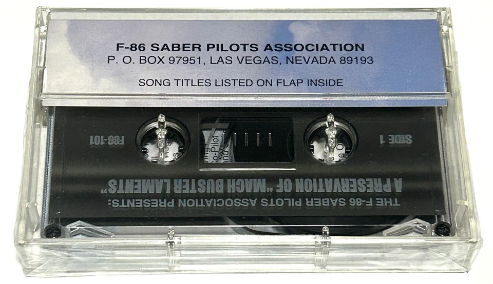 F-86 Saber Pilots Association Cassette Mach Buster Laments Sealed Mint Rare - Image 3 of 3
