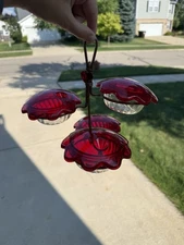 EUC Birds Choice Hummingbird Copper And Red Multi Quad Cup Bird Feeder 3oz