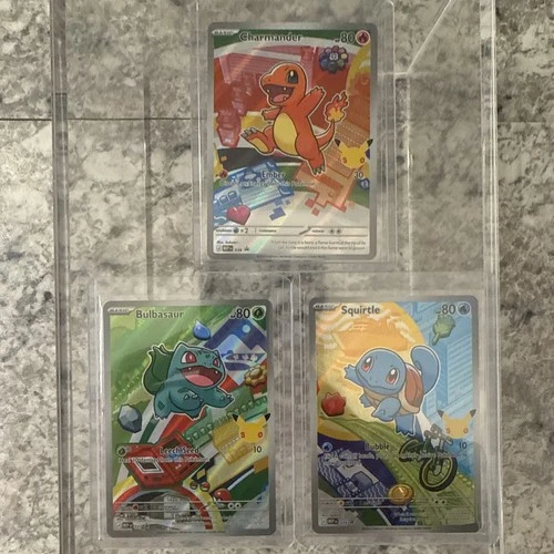 Charmander Bulbasaur Squirtle Pokemon TCG First Partner Illustration Collection