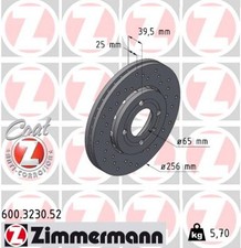 2x ZIMMERMANN Bremsscheibe SPORT Z 600.3230.52 für VW LUPO POLO 6N2 1LX T1Y 6X1